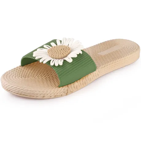 Allegra K - Espadrille Slip-on Sunflower Slides Sandals