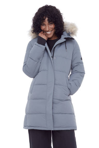 Alpine North - AULAVIK | Parka Mi-Long à Capuche et Duvet Vegan Recyclé pour Femme