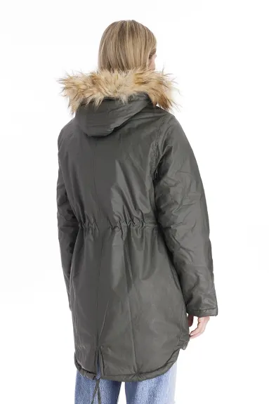 Sofia - Parka de maternité 3 en 1 en tissu ciré