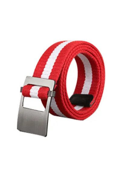 Unique Bargains- Unisex Canvas Web Belt with Metal Slide Buckle