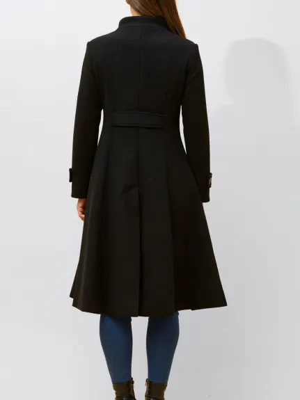 Annick - Harper Retro Flared Coat Side Buttons