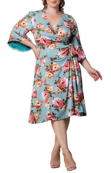 Kiyonna Gemini A-Line Wrap Dress (Plus Size)