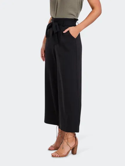 Annick - Nessy Pants Crop High Waist Stretch Self-Belt