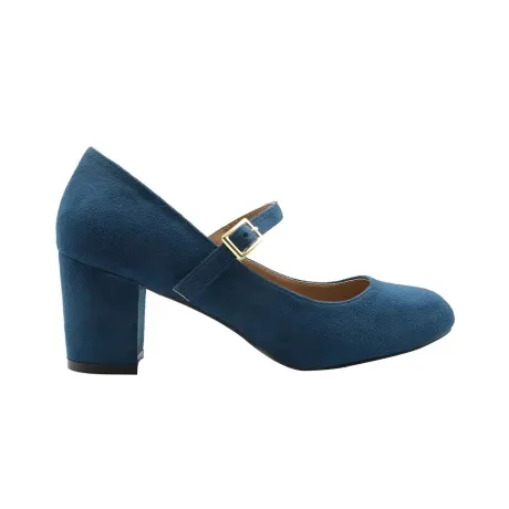 Where's That From - Womens/Ladies Araceli Suede Block Heel Mary Janes