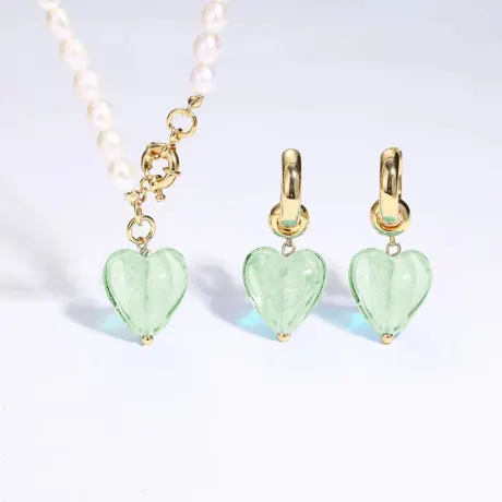 Classicharms-Esmée Glaze Heart Dangle Earrings