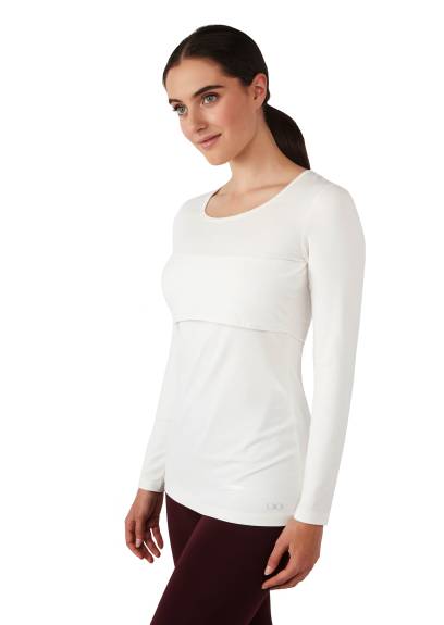 Charlotte Long Sleeves Round Neck Nursing Top - Modern Eternity Maternity