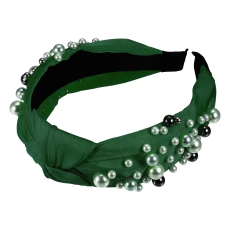 Unique Bargains - Faux Pearl Bead Fashion Knotted Headband