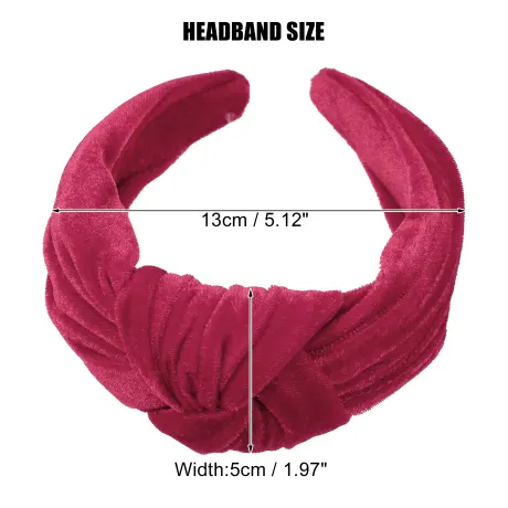 Unique Bargains - Velvet Wide Knotted Headband