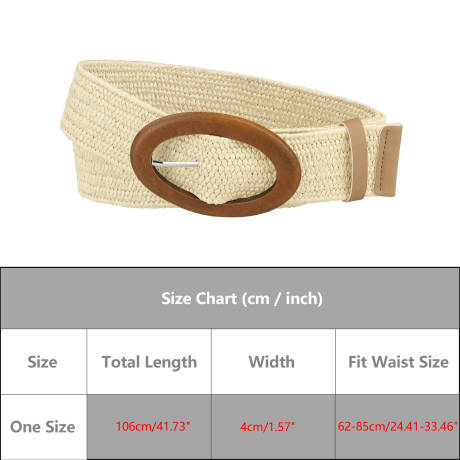 Allegra K- Elastic Waist Wide Stretch Woven Belt