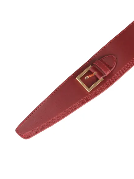 Allegra K- Obi Waist Wide Belt Buckle