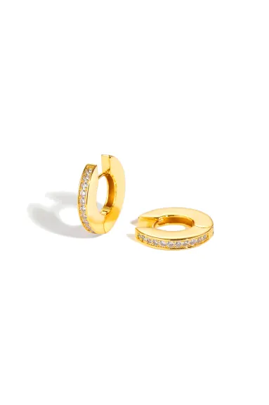 Classicharms-Adara Zirconia Hoop Earrings