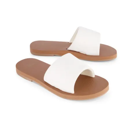 MALVADOS - Ellie Memory Foam Sandal in Lace White