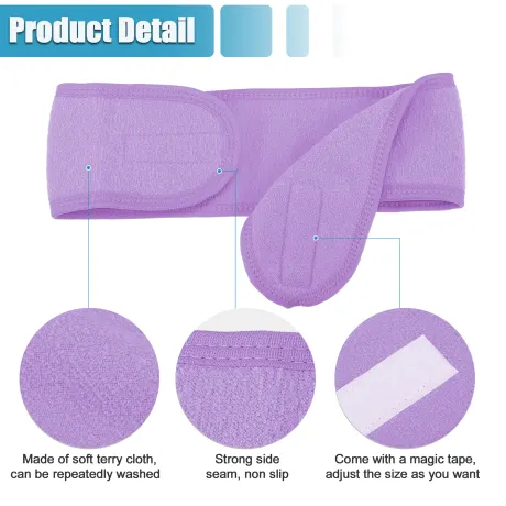 Unique Bargains- 4 Pcs Soft Spa Headband Hair Bands