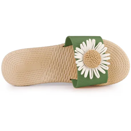 Allegra K - Espadrille Slip-on Sunflower Slides Sandals