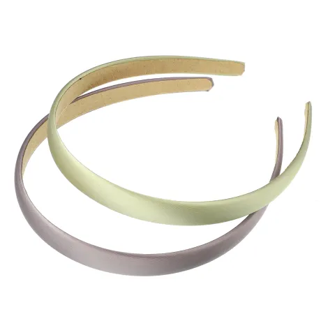 Unique Bargains- 2 Pcs Solid Satin Headbands