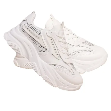 Where's That From - Womens/Ladies Groove Diamante Chunky Sneakers