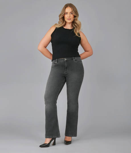 Lola Jeans ALICE-GMS High Rise Flare Jeans (Plus Size)