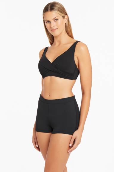 Sea Level Swim Eco essentials haut de maillot de bain avec soutien-gorge multicoupe croisé sur le devant