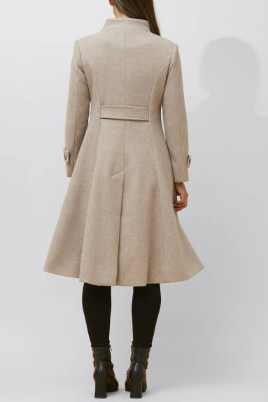 Annick - Harper Retro Flared Coat Side Buttons