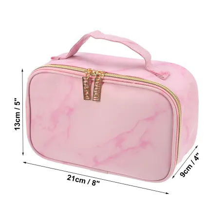 Unique Bargains- Organisateur de pinceaux de sac de maquillage en marbre de voyage