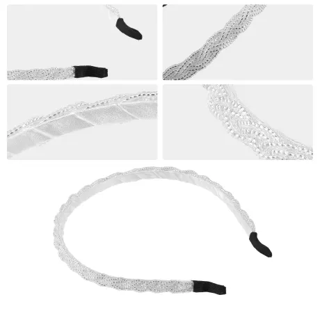 Unique Bargains - Crisscross Beaded Headband