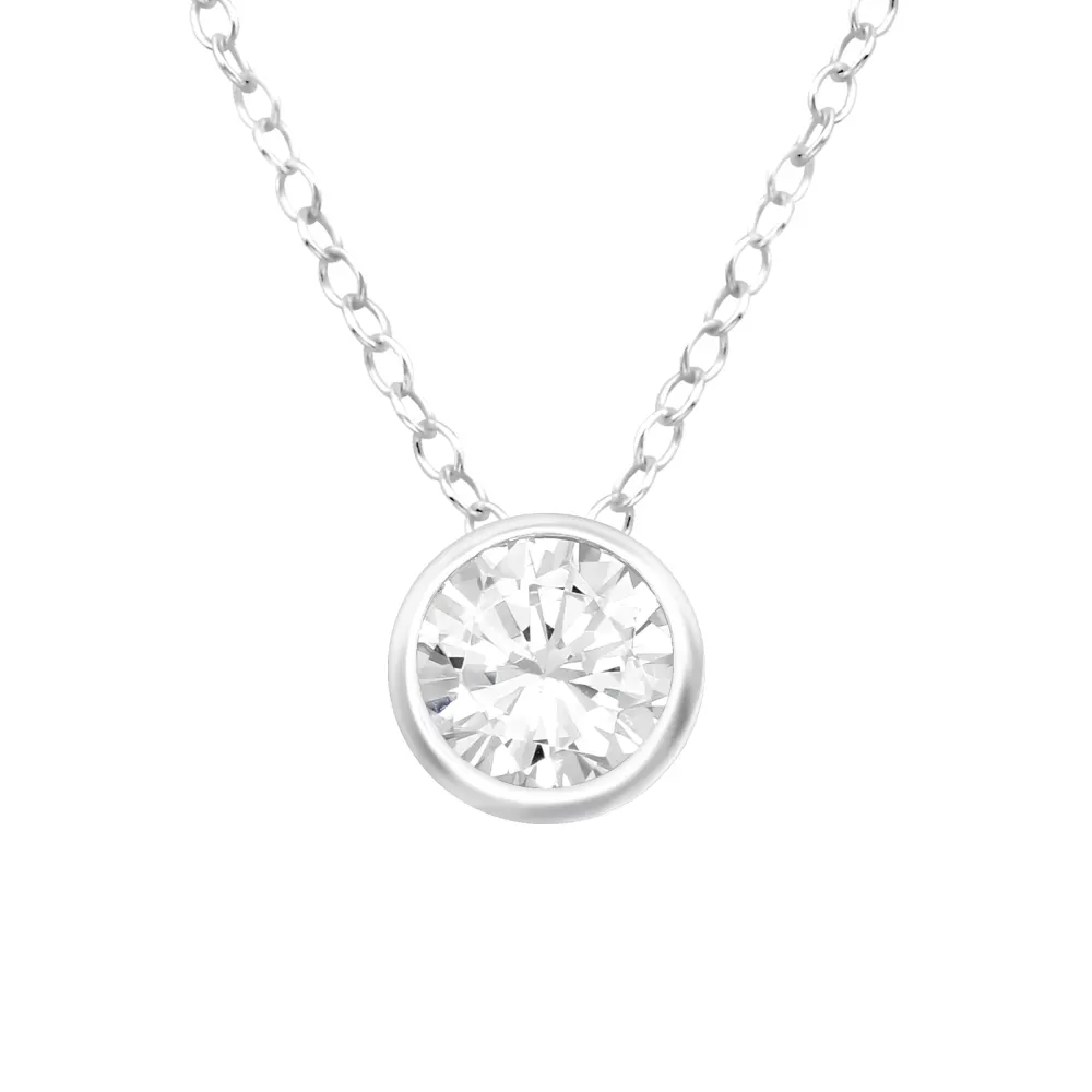 Sterling Silver Dainty Pendant Necklace - Ag Sterling