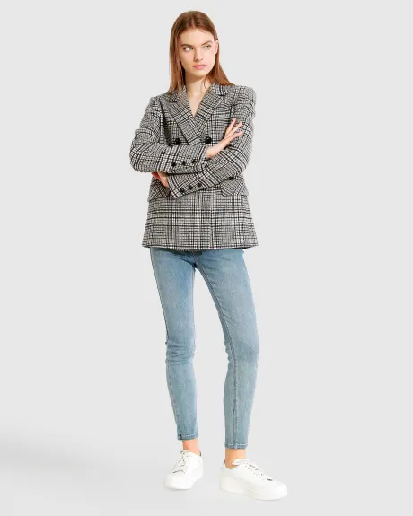 Belle & Bloom Piccadilly Wool Blend Plaid Blazer