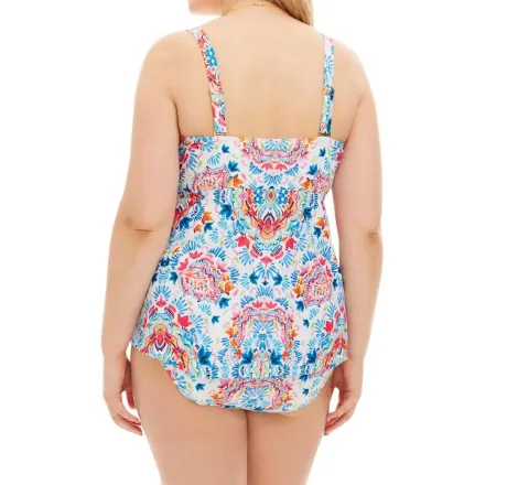 Always for Me - Festival Plus Size Tankini Top With Matching Tankini Bottom