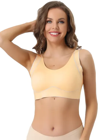 Allegra K - Soutien-gorge de sport de yoga sans armatures et sans marquage