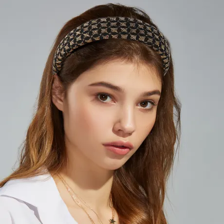 Unique Bargains - Tweed Check Padded Headband