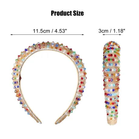 Unique Bargains- Crystal Embellished Rhinestone Bling Hairband