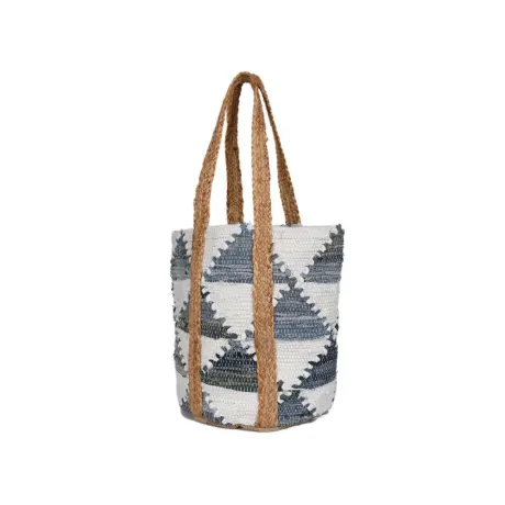 Aaron Leather Goods-Wild Weave Jute Tote Bag