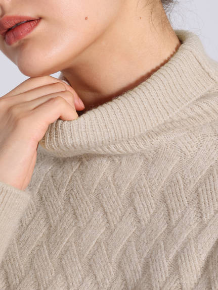 Allegra K - High Neck Ribbed Pullover Sweater