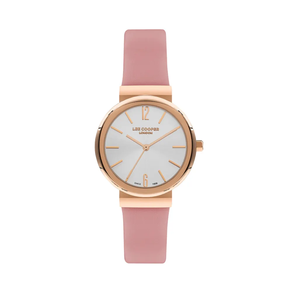 LEE COOPER-Montre Dames Rosé 34mm Cadran Argent