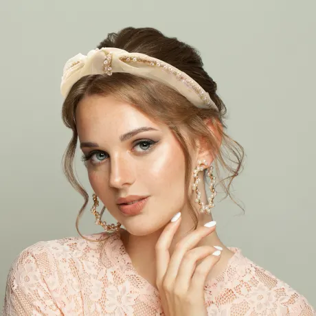 Unique Bargains - Fashion Bead Decor Knotted Headbands