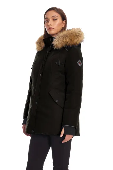 Alpine North - GLACIER | Veste d’hiver type parka femme recyclée duvet végan