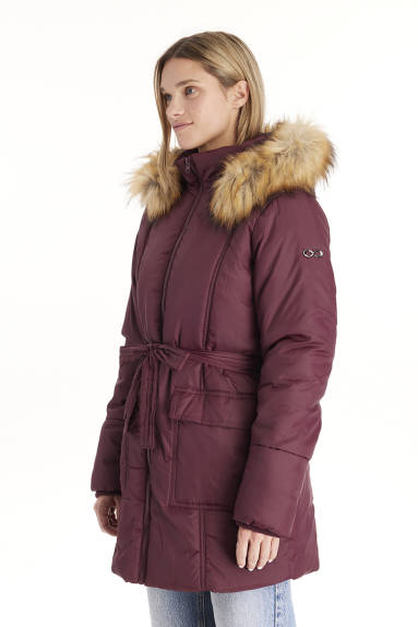 Rachel - 3 in 1 Maternity Coat With Belt - Modern Eternity Maternity