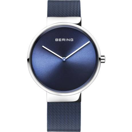 BERING - 39mm Men's Classic Stainless Steel Watch In Silver/Blue