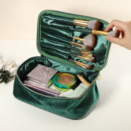 Unique Bargains- Velvet Makeup Bag Travel Storage