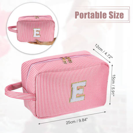 Unique Bargains- Letter E Cosmetic Travel Makeup Bag Organizer