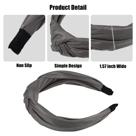 Unique Bargains- Faux Leather Knotted Hairband Headband