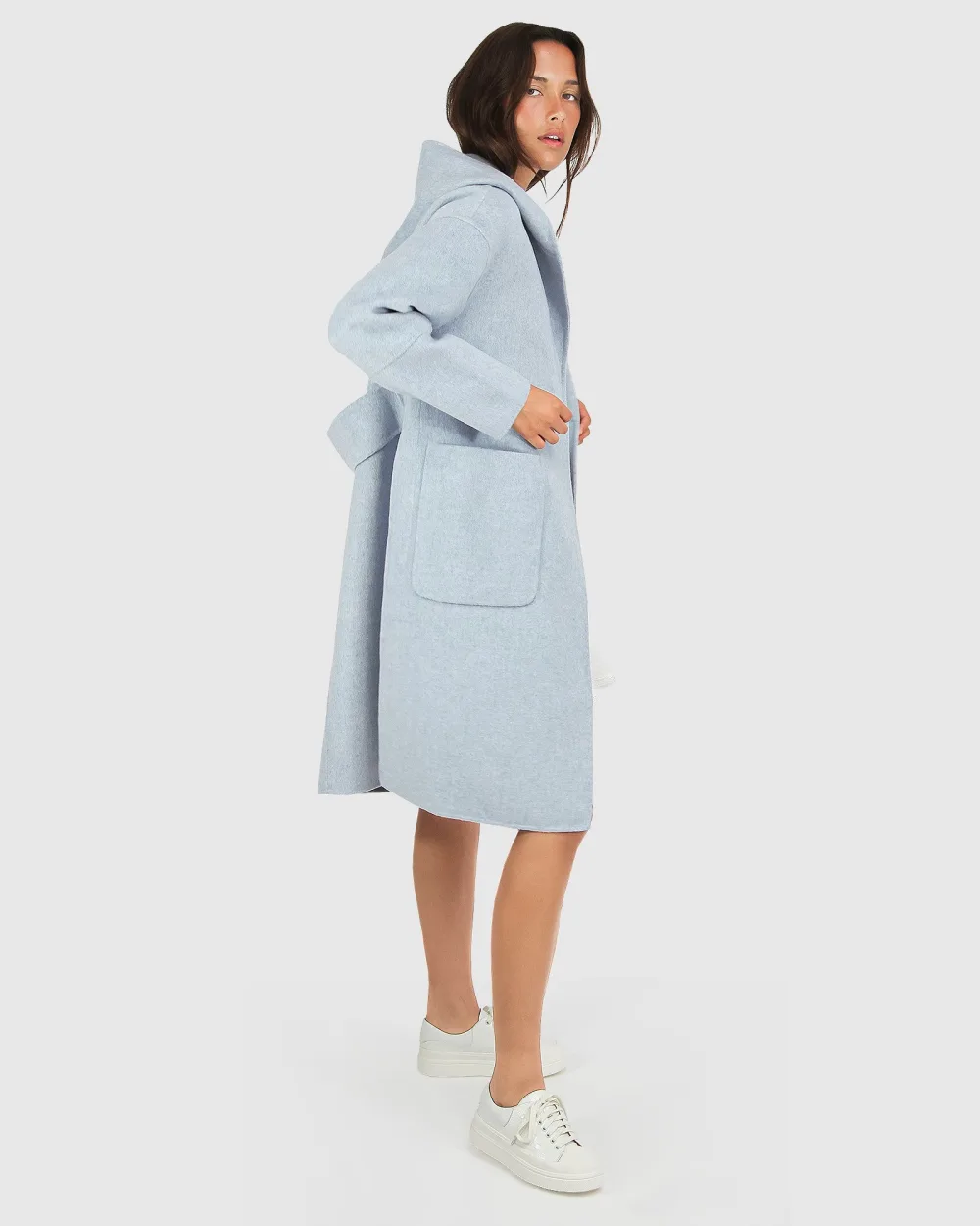 Belle & Bloom Walk This Way Wool Blend Oversized Coat