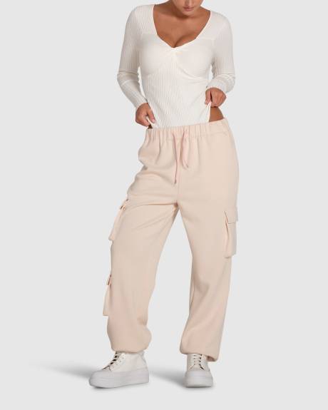 Belle & Bloom Perfect Match Cargo Trackpants - Blush