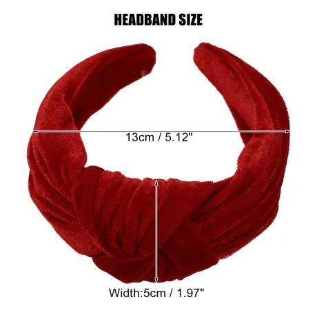 Unique Bargains - Velvet Wide Knotted Headband