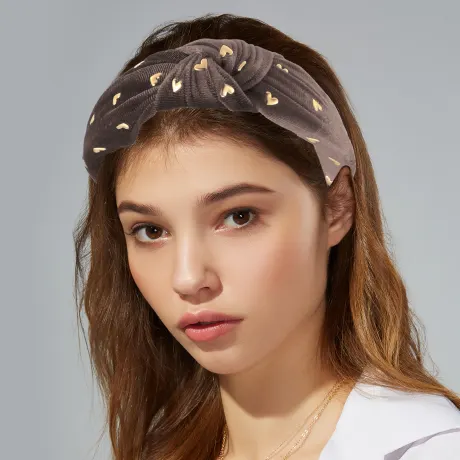 Unique Bargains - Heart Print Knotted Headband