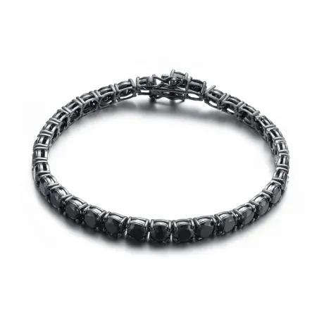 Bracelet tennis Genevive en argent sterling avec zircons cubiques colorés