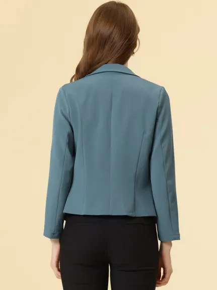 Allegra K- Veste blazer décontractée pour bureau ouvert sur le devant