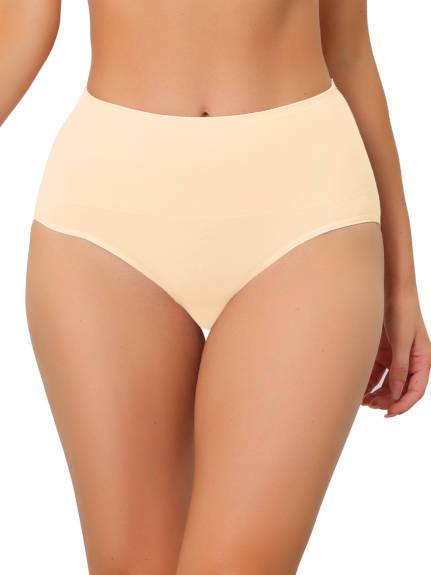 Allegra K- High Waist Tummy Control Panties Breathable Brief