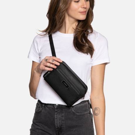 Lambert - The Ana - Black Vegan Leather 3-in-1 Handbag