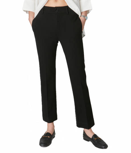 Lola Jeans Elliott-JBLK High Rise Straight Ponte Pant